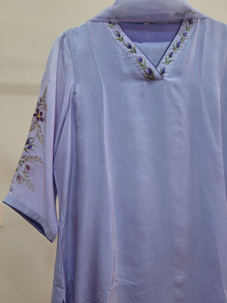 LAVENDER HANDPAINTED SUIT SET