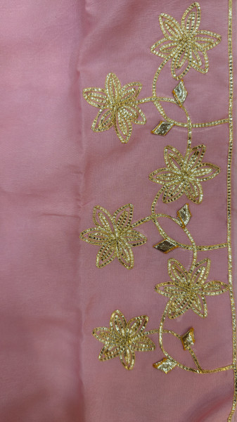 SHIFFON KACCHAGOTA HANDWORK SHADED SAREE