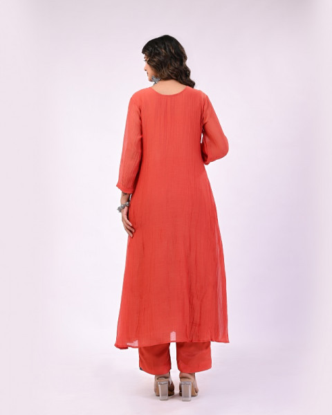 RUSTORANGE HANDWORK MULCHANDERI SUIT SET