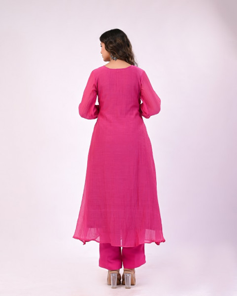 RANI PEACOCK HANDWORK MULCHANDERI SUIT SET