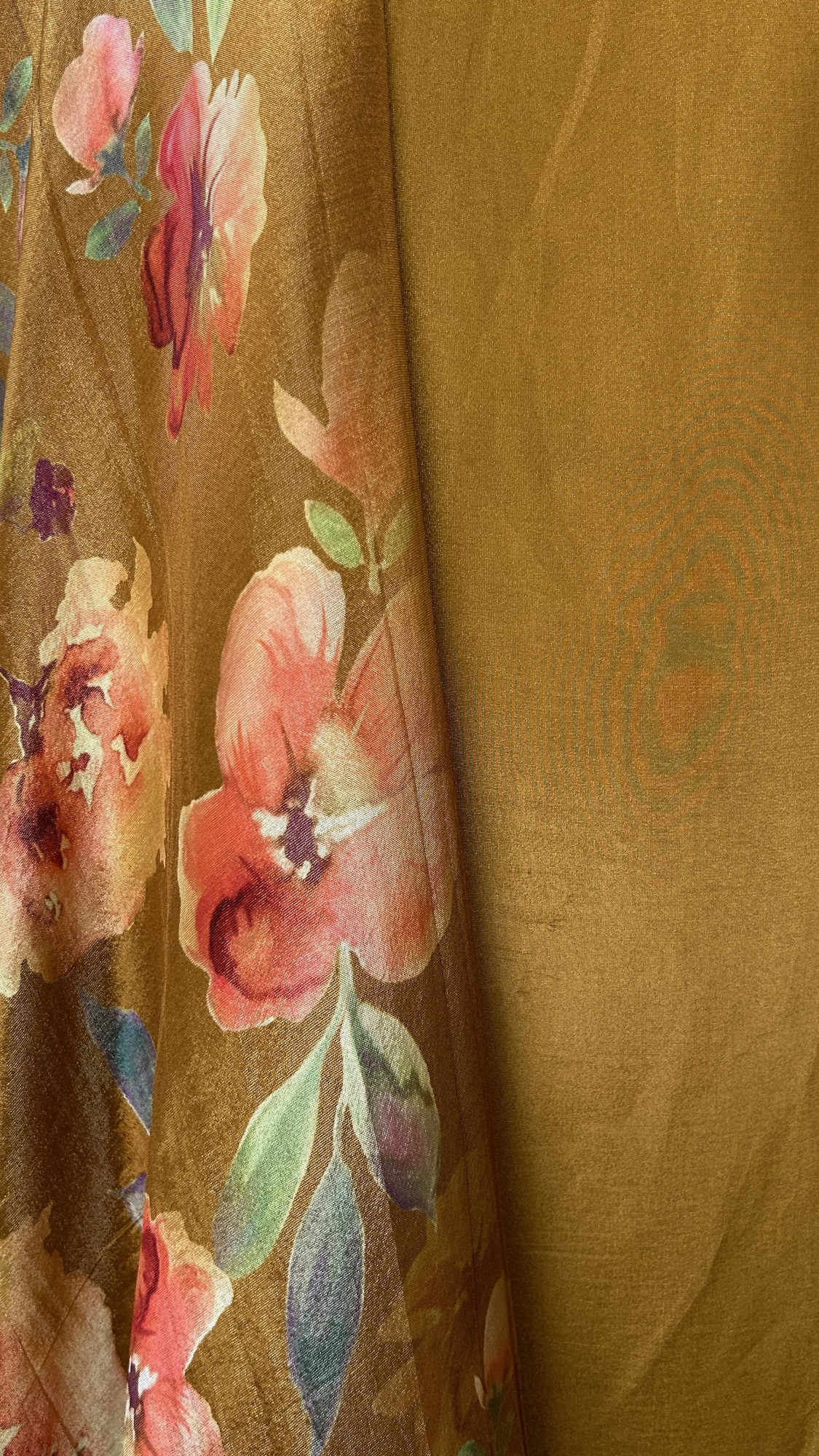 Elegant Walnut Brown Unstitched Suit Set with Digitally Printed Dupatta