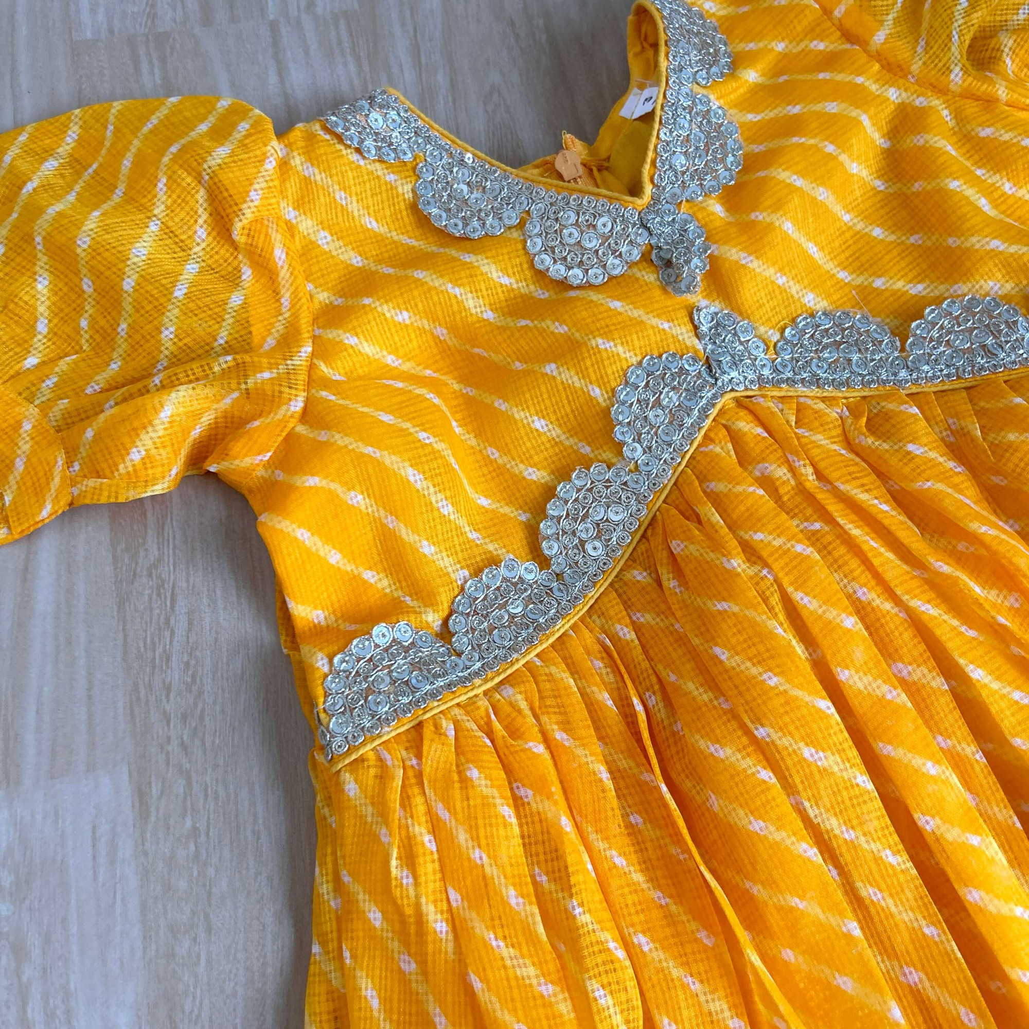 Sunshine Yellow Alia Cut Ankle-Length Frock
