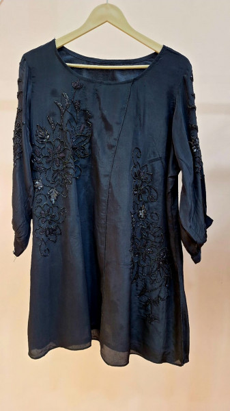 BLACK HANDWORK CO-ORD SET