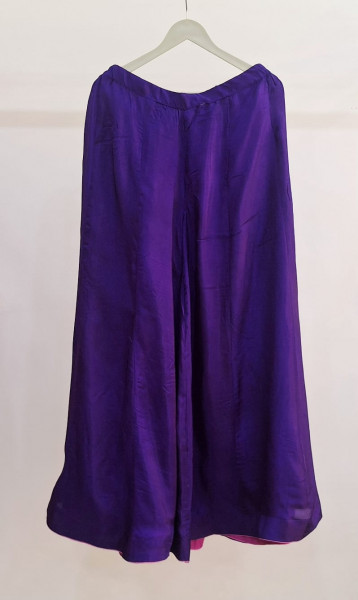 RANIPURPLE KURTI AND GARARA HANDWORK SUMMERSILK SUIT SET