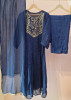 BLUE HANDWORK MULCHANDERI SUIT SET