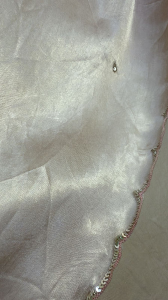 PINK GAJJI HANDWORK SHORT KURTI PLAZO AND DUPPTTA