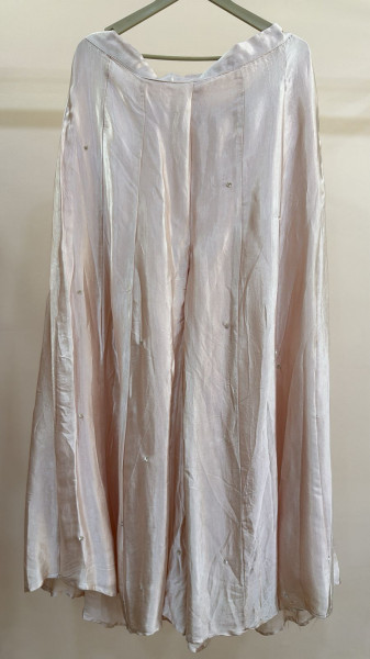 PINK GAJJI HANDWORK SHORT KURTI PLAZO AND DUPPTTA