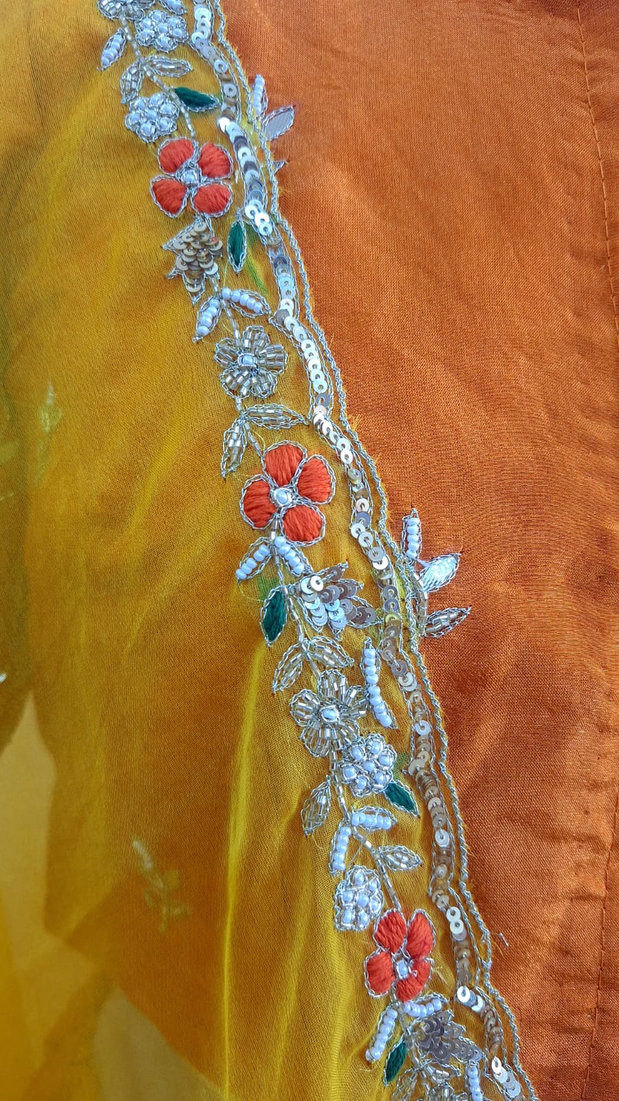 ORANGE MUSTARD HEAVY WORK LEHNGA WITH HEAVY CUTWORK DUPPTTA