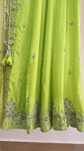 LIRIL GREEN HANDWORK ANGRAKHA SET