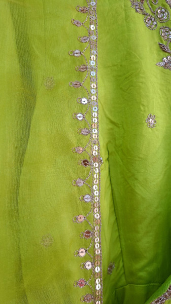 LIRIL GREEN HANDWORK ANGRAKHA SET