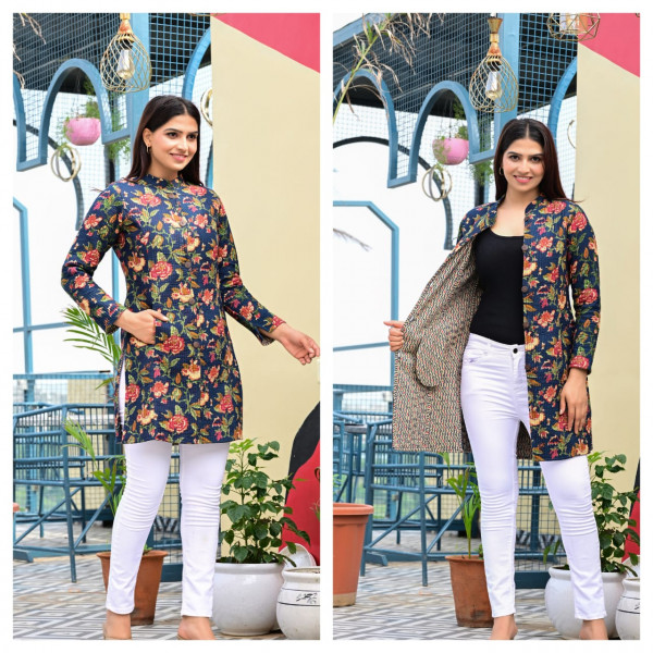 LIGHT BLUE QUILTED WOMEN JACKET