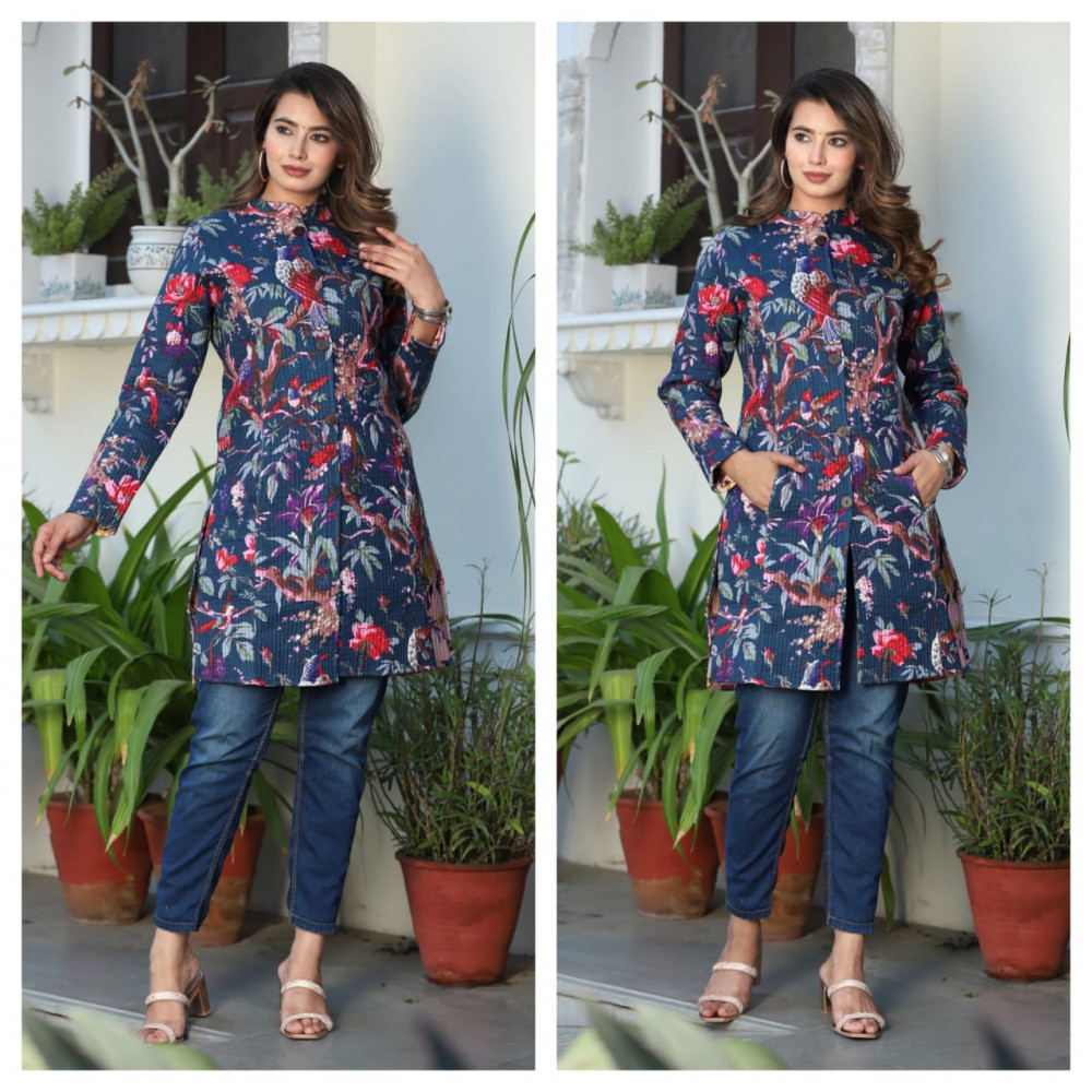 Image of ROYAL BLUE QUILTED WOMEN JACKET