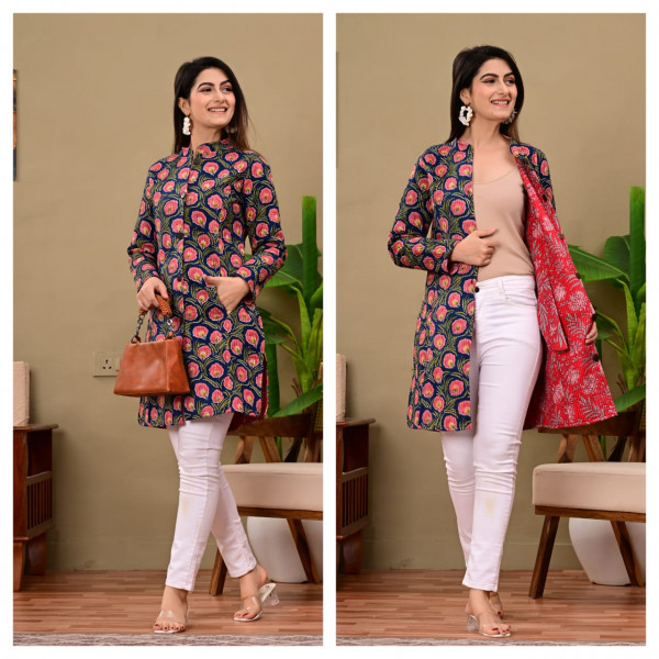 BLACK QUILTED WOMEN JACKET