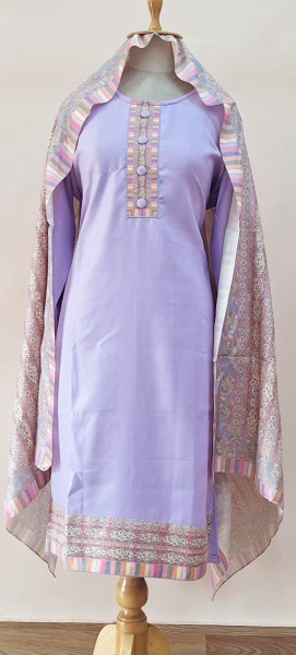 LILAC PRINTED WOOLLEN SUIT SET