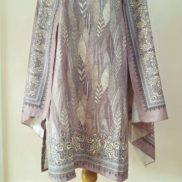 LIGHT PURPLE PRINTED WOOLLEN SUIT SET
