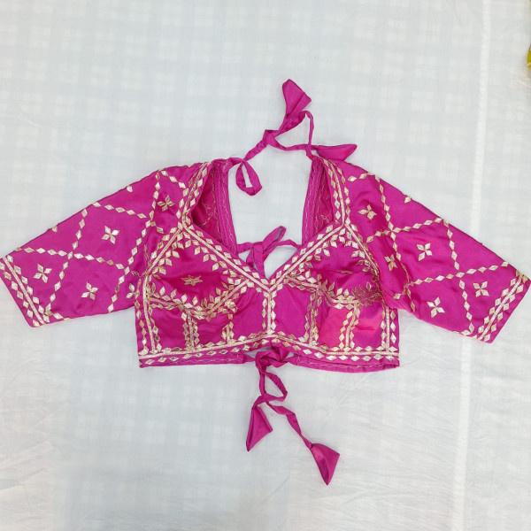 RANI PINK KACHA GOTA HANDWORK BLOUSE