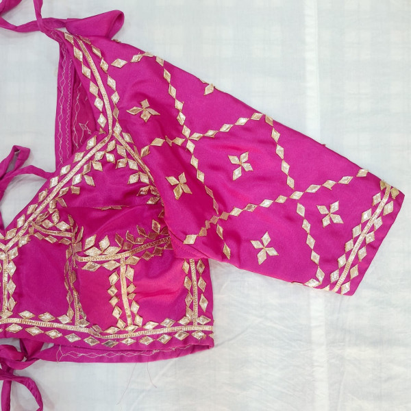 RANI PINK KACHA GOTA HANDWORK BLOUSE