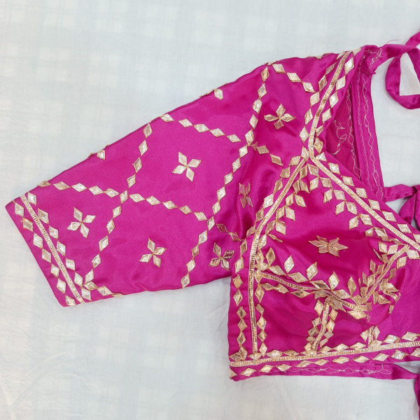 RANI PINK KACHA GOTA HANDWORK BLOUSE