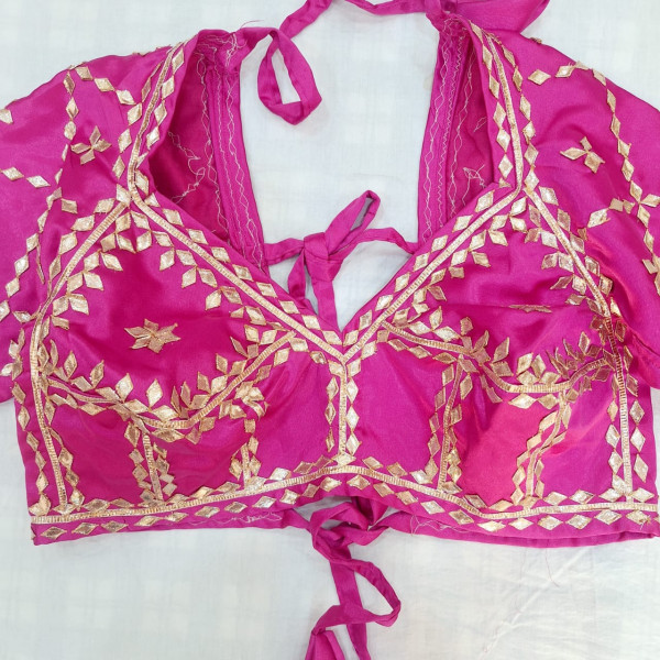 RANI PINK KACHA GOTA HANDWORK BLOUSE