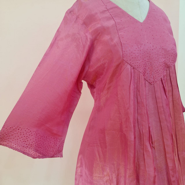 ROSE PINK HANDWORK CO-ORD SET