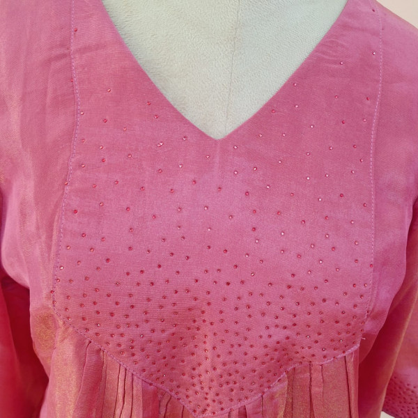 ROSE PINK HANDWORK CO-ORD SET