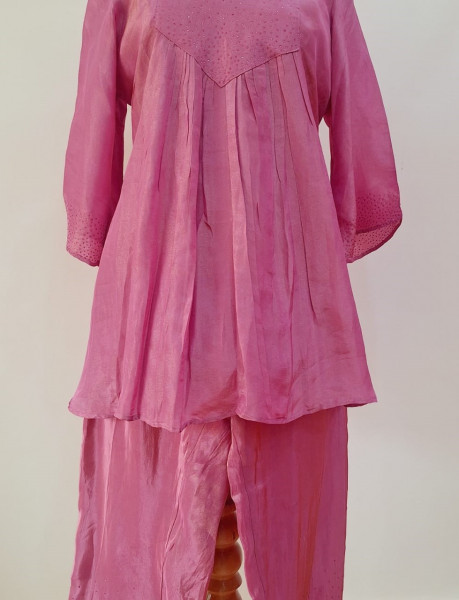 ROSE PINK HANDWORK CO-ORD SET