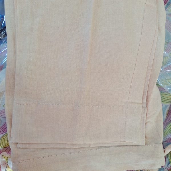 MULTI PRINTED CHANDERI HANDWORK SUIT PANT AND DUPATTA SET