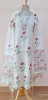 OFF WHITE PRINTED CHANDERI HANDWORK SUIT PANT AND DUPATTA SET