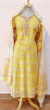 LIGHT YELLOW PRINTED CHANDERI SUIT PANT AND DUPATTA SET