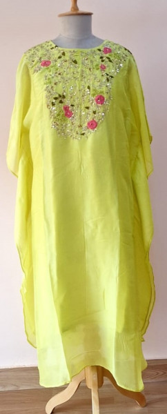 LIRIL GREEN HANDWORK KAFTAN SET