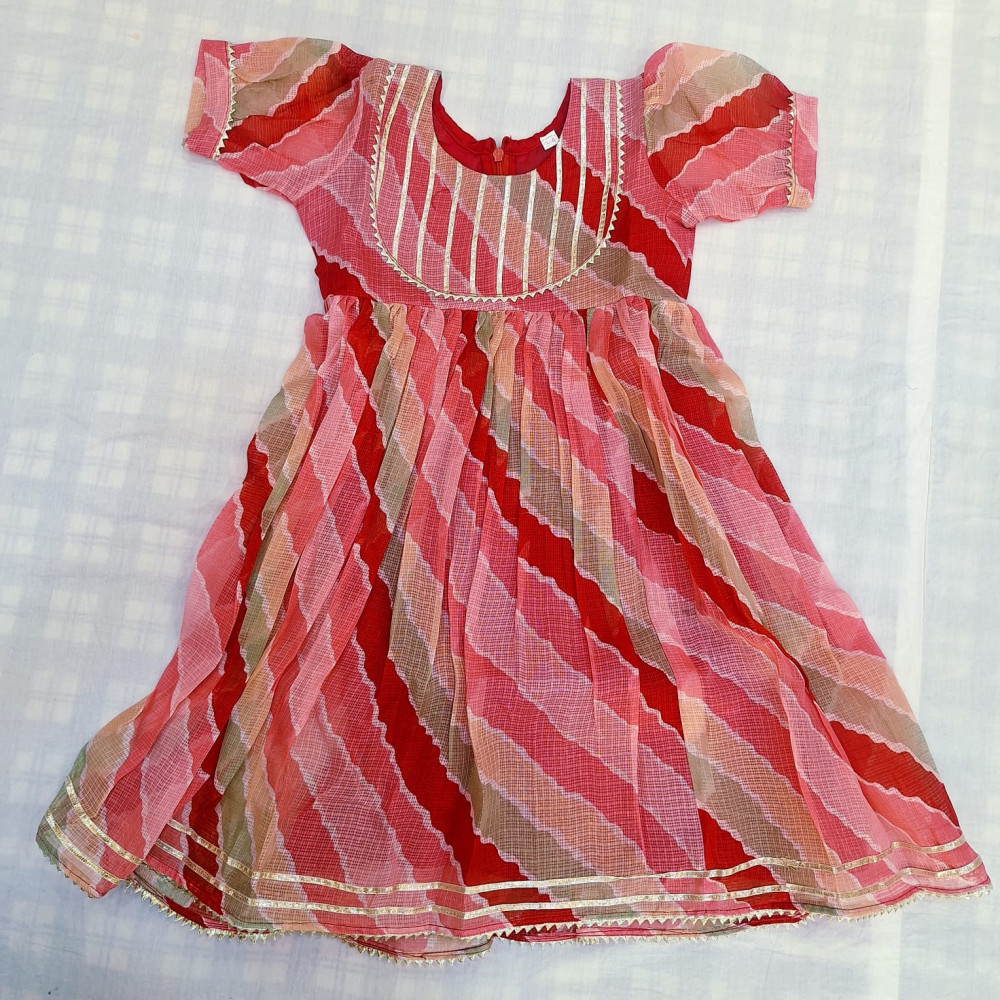 Image of MULTI GOTA FROCK KIDS SET