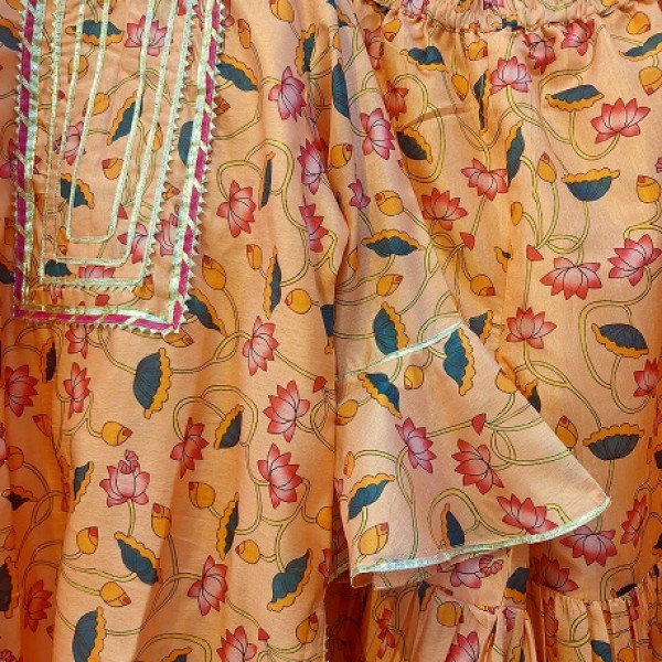 MULTI PRINTED PEPLUM SHARARA WITH DUPATTA SET