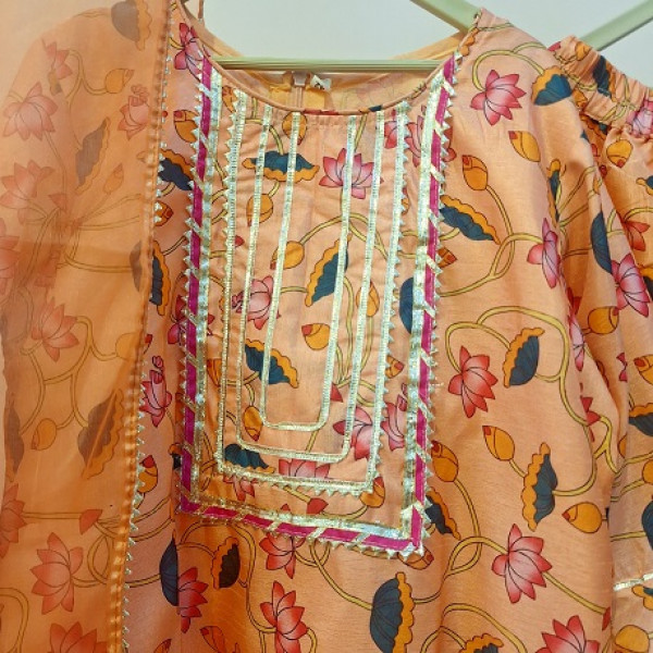 MULTI PRINTED PEPLUM SHARARA WITH DUPATTA SET