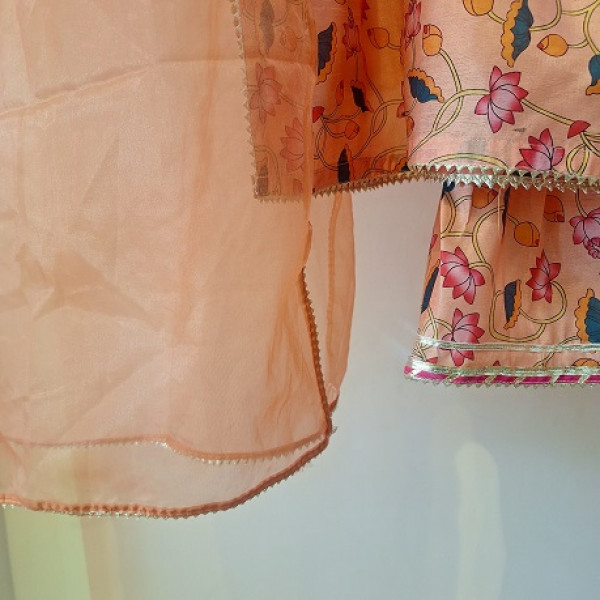 MULTI PRINTED PEPLUM SHARARA WITH DUPATTA SET