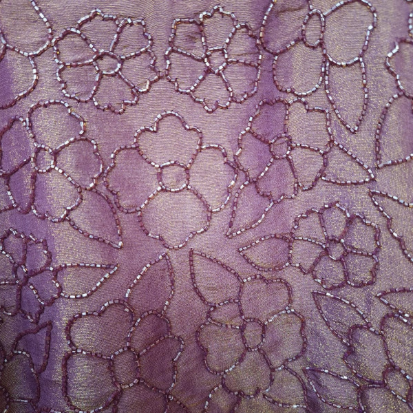 PURPLE WINE TISSUE HANDWORK ONE PIECE AND DUPATTA SET