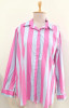 PINK AND GREY STRIPED WESTERN STYLE COTTON SHIRT