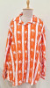 ORANGE AND WHITE STRIPED WESTERN STYLE COTTON SHIRT