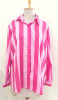 PINK AND WHITE STRIPED WESTERN STYLE COTTON SHIRT