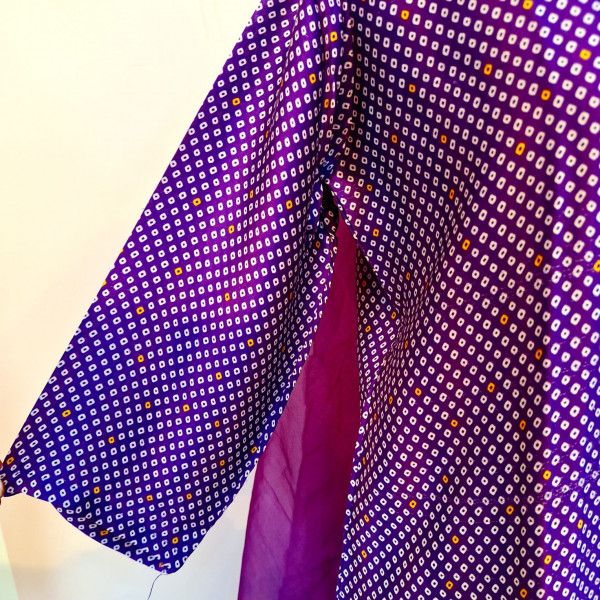 PURPLE BHANDHEJ SUIT PANT AND DUPATTA SET