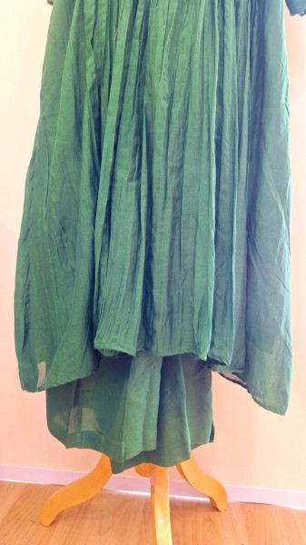 BOTTLE GREEN HANDWORK MULCHANDERI SET