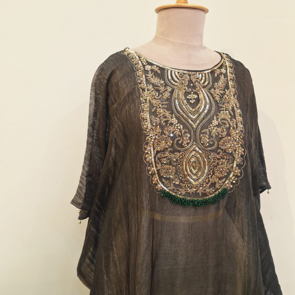 BLACK KAFTAN HANDWORK SET