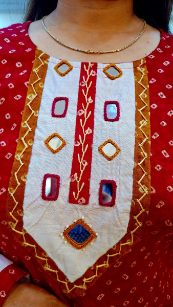 RANI BHANDEJ COTTON HANWDORK SUIT SET