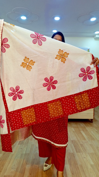RANI BHANDEJ COTTON HANWDORK SUIT SET