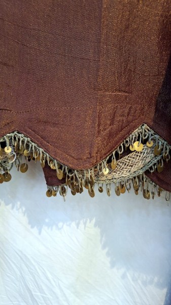BROWN TISSUE HANDWORK ANARKALI SET