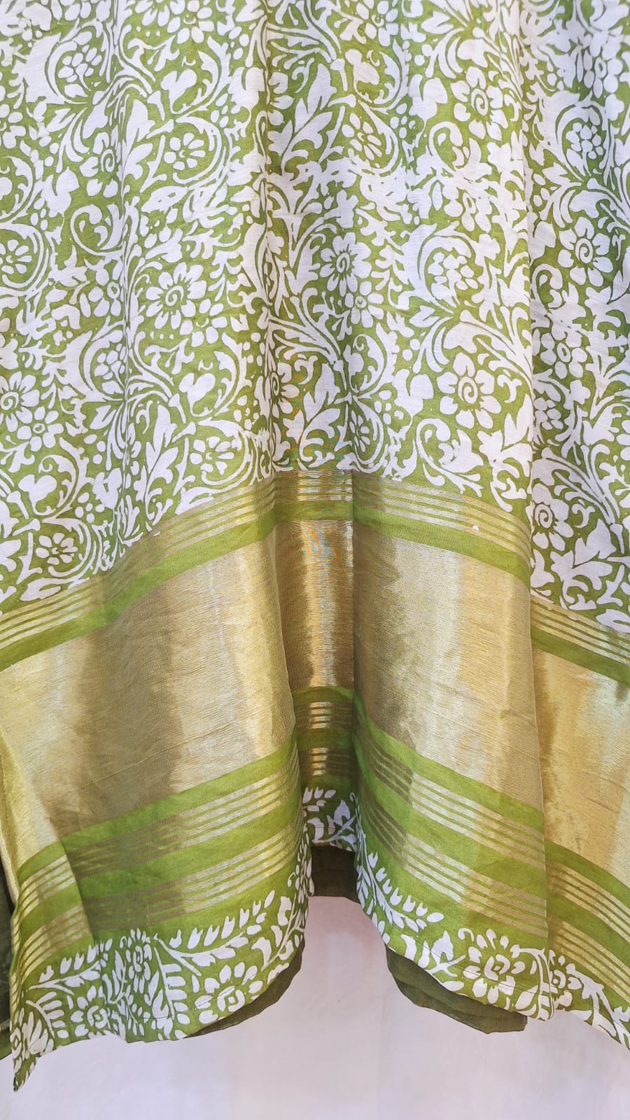 GREEN PRINTED SUIT PANT WITH DUPPTTA SET