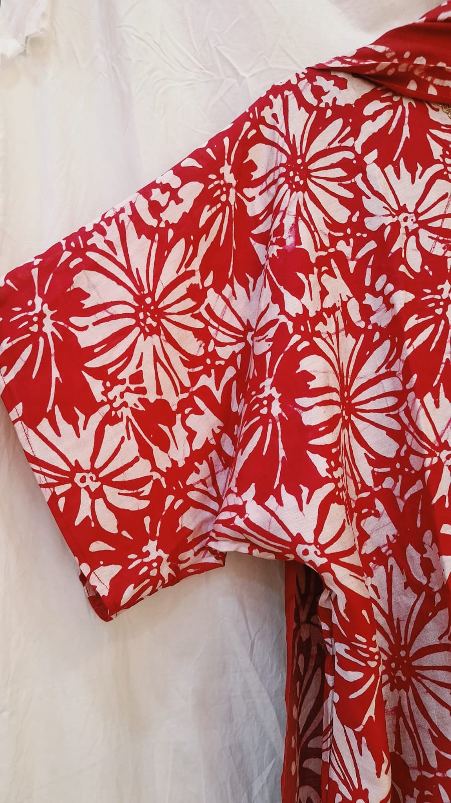 RED PRINTED SUIT PANT WITH DUPPTTA SET