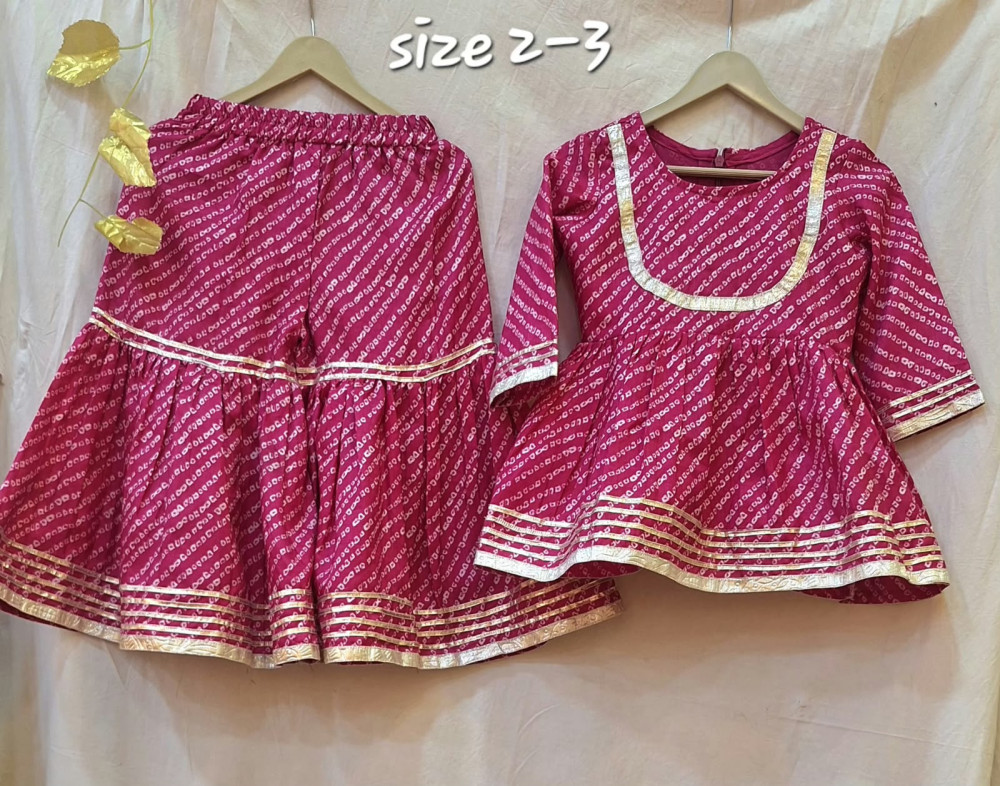 Image of RANI BHANDEJ PEPLUM SHARARA SET