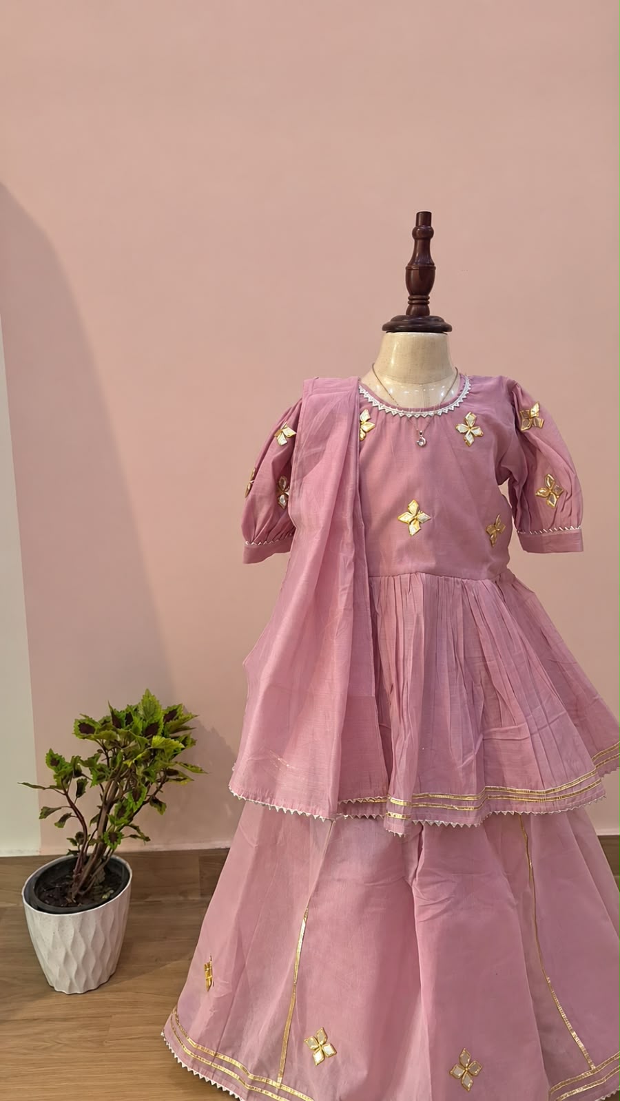 LAVENDER PEPLUM SHARARA WITH DUPPTTA SET
