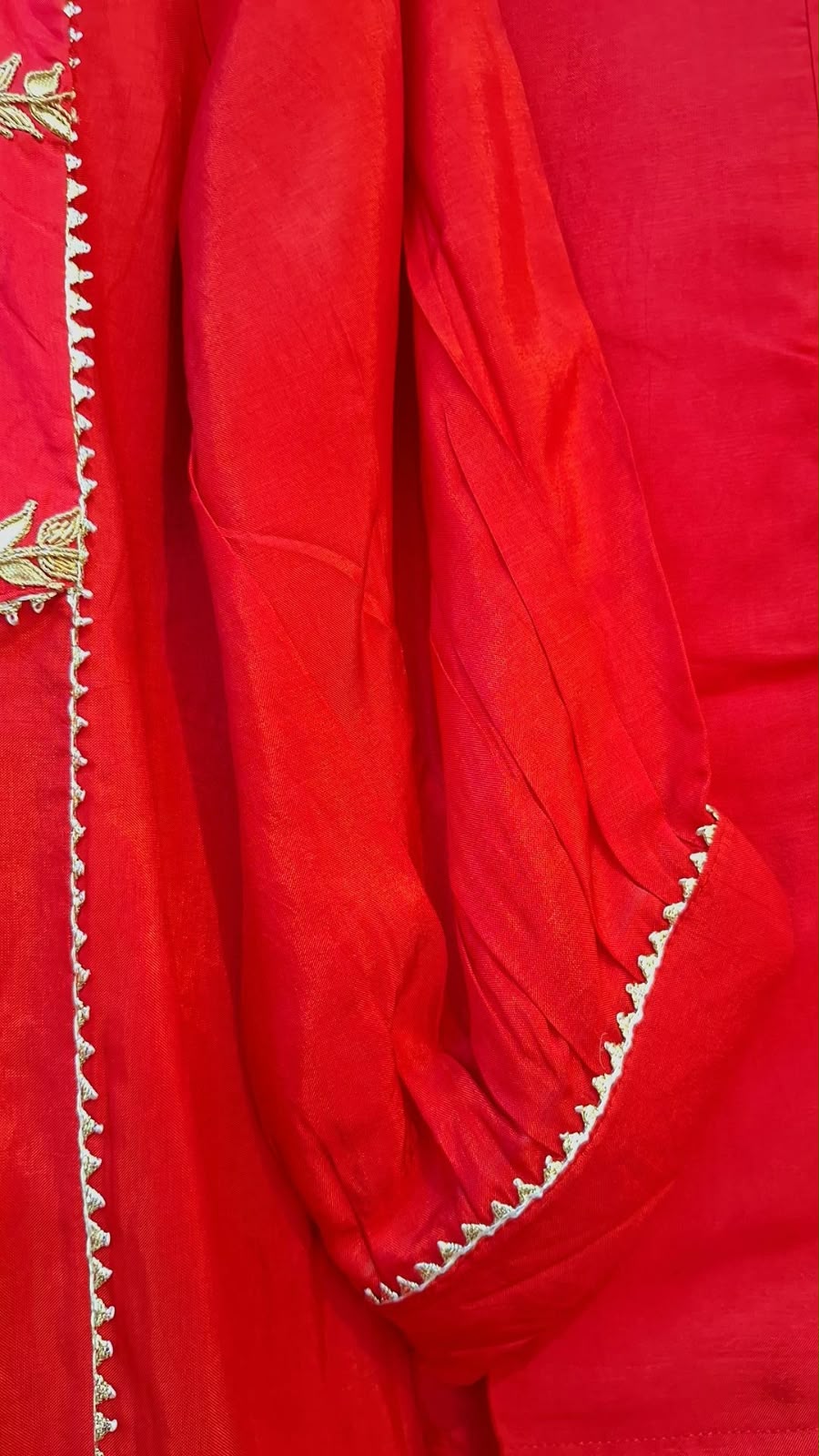 RED SUIT WITH PANT AND ORGANZA DUPPTTA SET