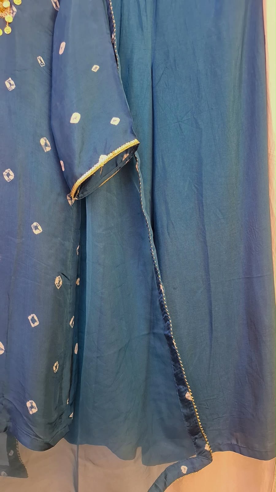 TEAL BLUE SHORT KURTI WITH PLAZO AND DUPPTTA SET